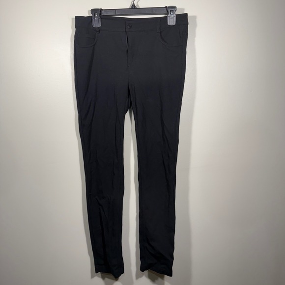 Athleta Black Ponte Knit Pants Women's Size 10 Stretch Career Casual - Picture 1 of 3